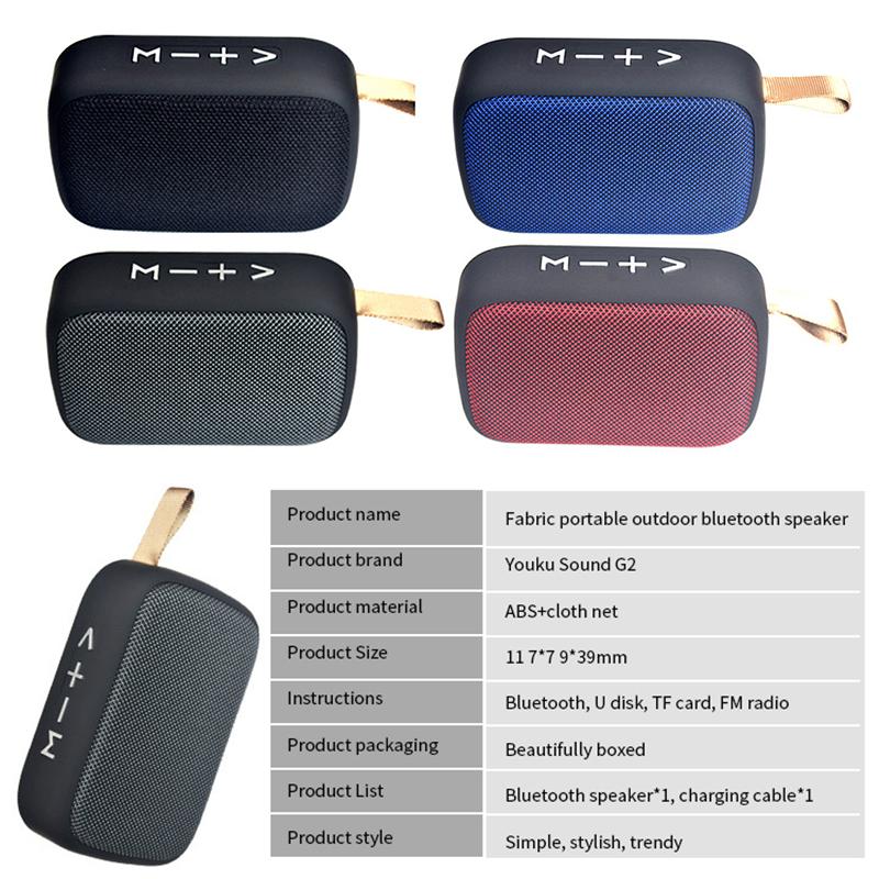 HIFI Wireless Bluetooth Speaker Portable Stereo Column Fabric Subwoofer Speaker Wireless Outdoor Stereo Bass Loudspeaker
