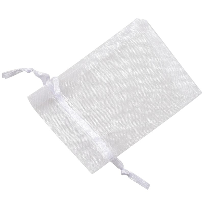 100 x White Organza Wedding Party Bags