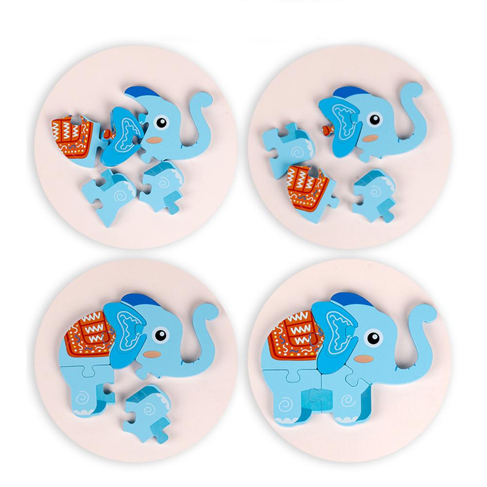 Wooden Animals Jigsaw Puzzle Early Educational Learning Toys Set Preschool Puzzles For Boys Girls Baby Learning Educational