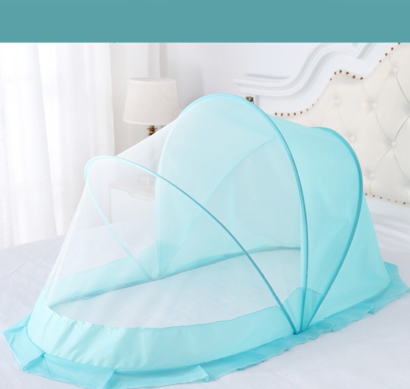 Baby mosquito net foldable portable mosquito net for children: blue shading model