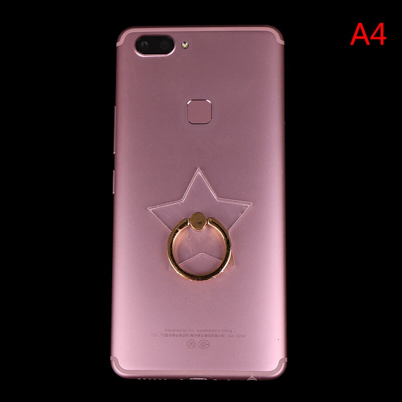 Anel de Dedo do Metal De 360 Graus Para O Telefone Móvel Smartphone Suporte Suporte Suporte Suporte Do Telefone Anel borboleta transparente clara: A4