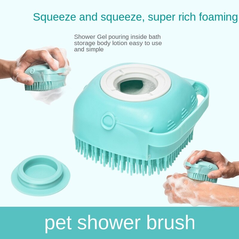 Haustier Hund Shampoo Massagegerät Pinsel Katze Massage Kamm Pflege Wäscher Dusche Pinsel für bat Kurz Haar Weiche Silikon Pinsel