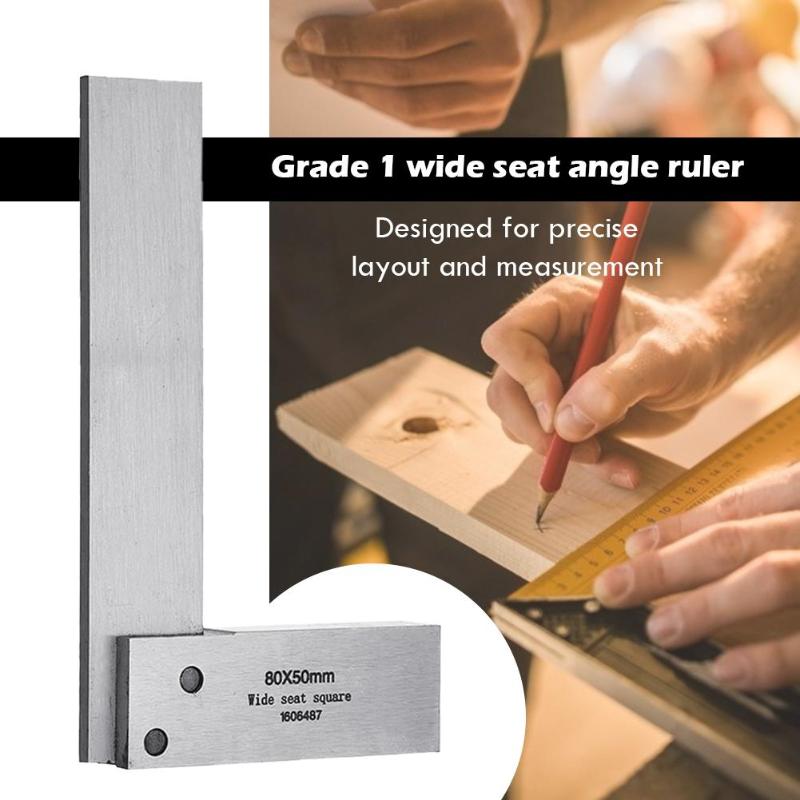 Machinist Square 90 Degree Right Angle Ruler Protractor Carpenter Hardening of Precision Steel for Engineers DIY Auxiliary Tool