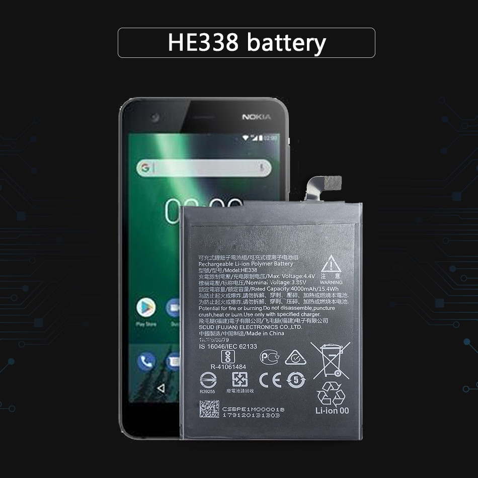 er338 4000mAh praktisch Batterie Für Nokia 2 Batterie Ersatz