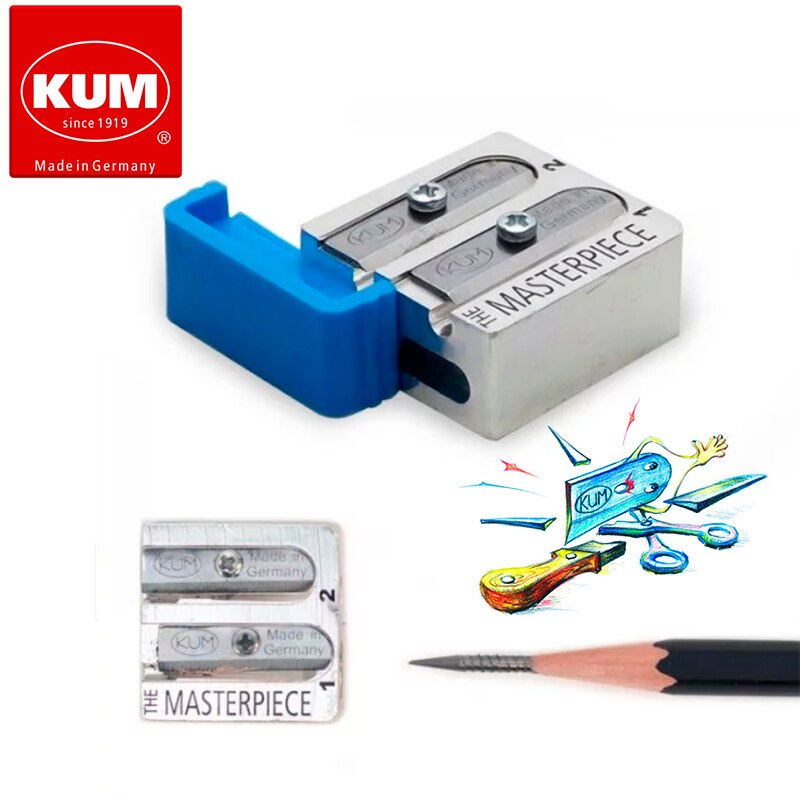 Kum-Sacapuntas de magnesio segmentado The Masterpiece, 1 unidad, , 2 hojas de repuesto, suministros escolares