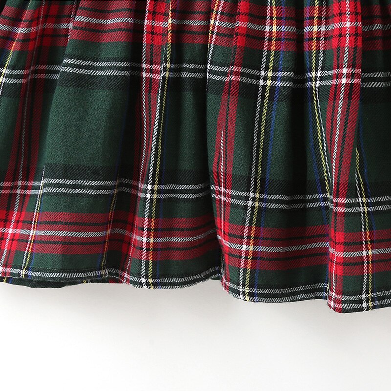 Baby Long Sleeve Dress Newborn Plaid Long Sleeve Dress