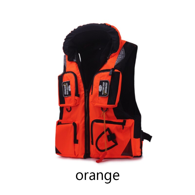 Wasserdichte Quick-trocknung Feste-farbige Erwachsene Leben Jacke mit Lifeguard Pfeife für Männer & Frauen: Orange / XXL