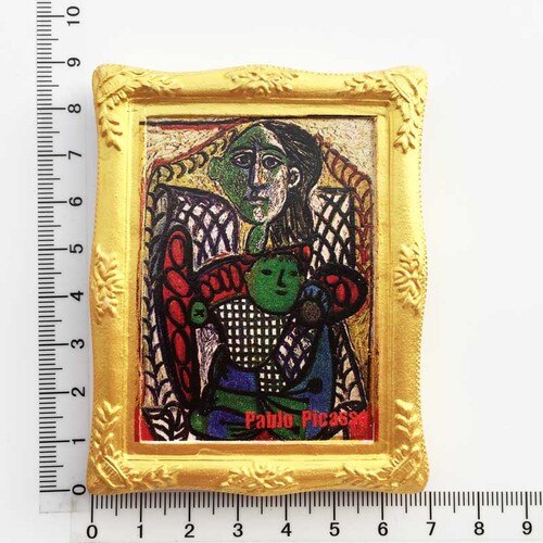 Fransk spansk abstrakt maler picasso maleri køleskab magnet turist souvenirs magnetisk køleskab klistermærker samling: 5
