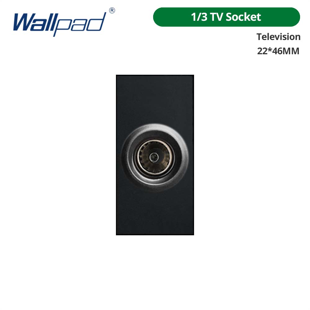 Wallpad DIY Black Tempered Glass Stainless Steel Aluminum Panel Wall Light Switch and Socket 118*75mm Module Frame Only