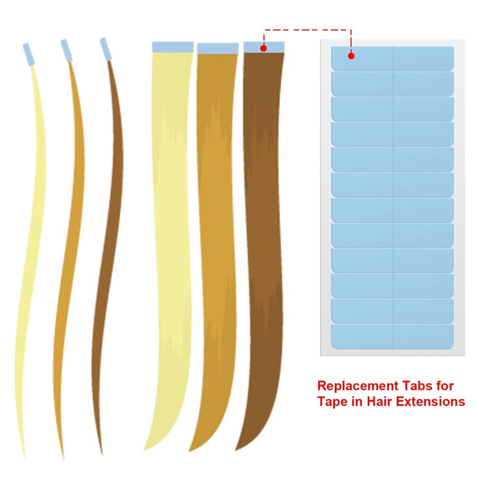 Dubbelzijdige Tape Lace Front Waterdicht Vervanging Tape Voor Tape In Hair Extensions Lijmen Blauwe Tape Tabs Strips