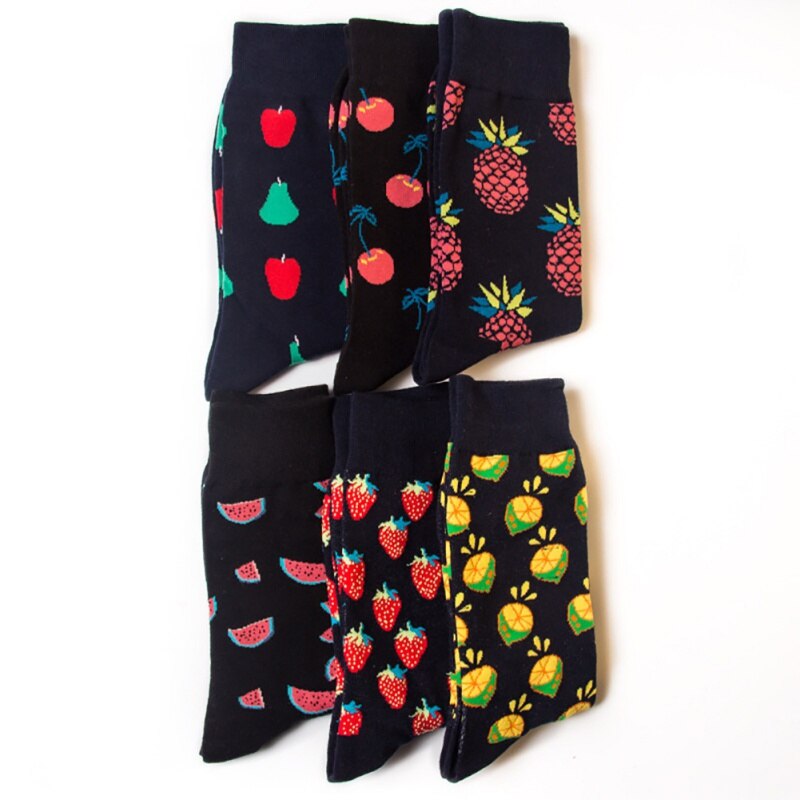 Frauen Männer Bunte Obst Muster Sport Socken Nette Lustige Casual Crew Baumwolle Socken Reise Wandern Laufen Walking Schuhe