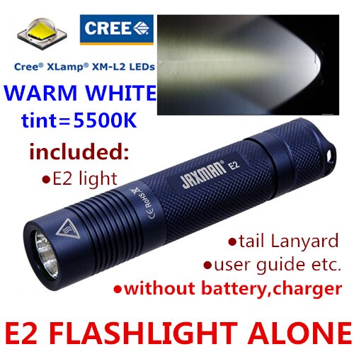 JAXMAN E2 CREE XML2 U2 18650 LED flashlight torch camping cycling outdoors: warm white