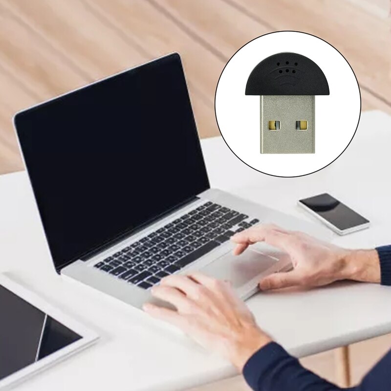 Mini USB 2.0 Microphone Portable Studio Drive Free Mic Adapter for Laptop/Notebook/PC/MSN/Skype 18x20mm