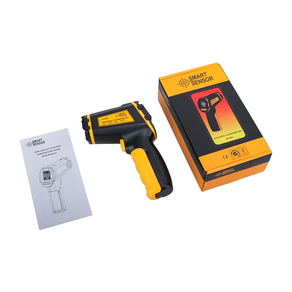 Digital Infrared Thermometer Color LCD Non-Contact Surface -50~380C 500C Temperature Meter Gun Handheld Pyrometer Imager