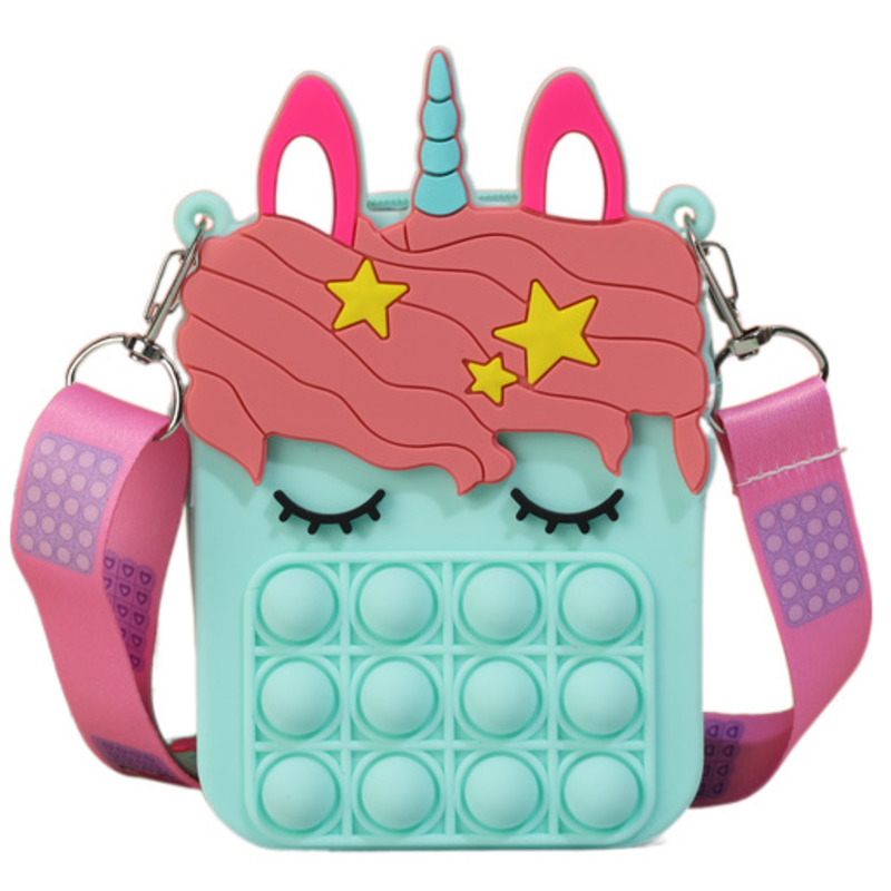 Sac Popite géant Pop XXL, , mignon licorne Pop fossette fille Fidget Toy Push Anti-Stress enfants, porte-clés sac à main: 20cm D