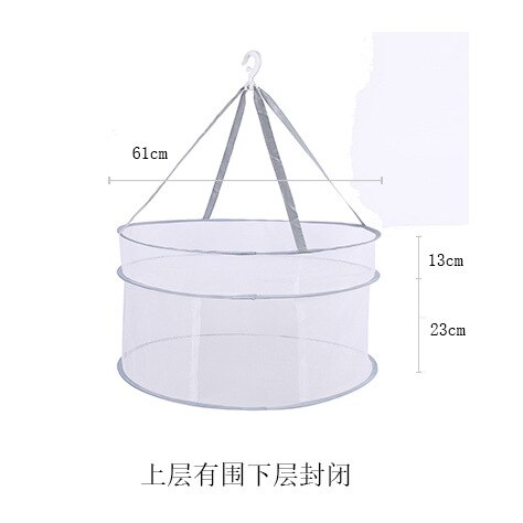 Mesh Clothes Hanging Clothes Dryer Drying Rack For Sweaters Hanging Laundry Basket Mesh Folding Nets Double Layer: D