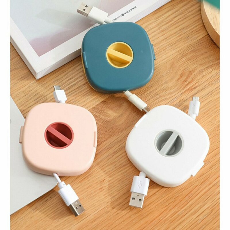 Auto Telefoon Oplader Kabel Snoer Wire Organizer Spoelopwinder Houder Smart Draaien Voor Hoofdtelefoon Usb-kabel Koptelefoon Oplaadkabel