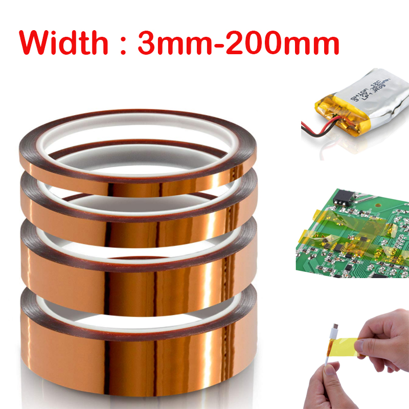 1 STÜCK 25 Größen Professionelles 30 M hitzebeständiges Hochtemperatur-Hochisolierungs-Elektronikindustrie-Schweiß-Polyimidband