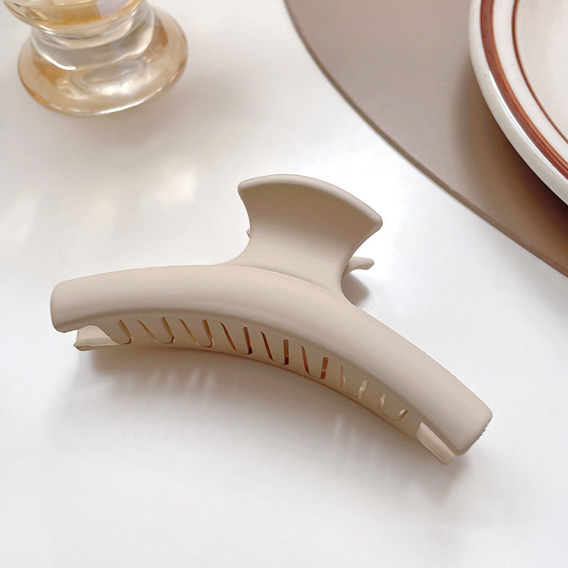 Pinza para el pelo geométrica con flor marrón y Beige para mujer, pinza para el pelo sólida con temperamento, horquilla dentada, accesorios para el cabello a la: Amarillo claro