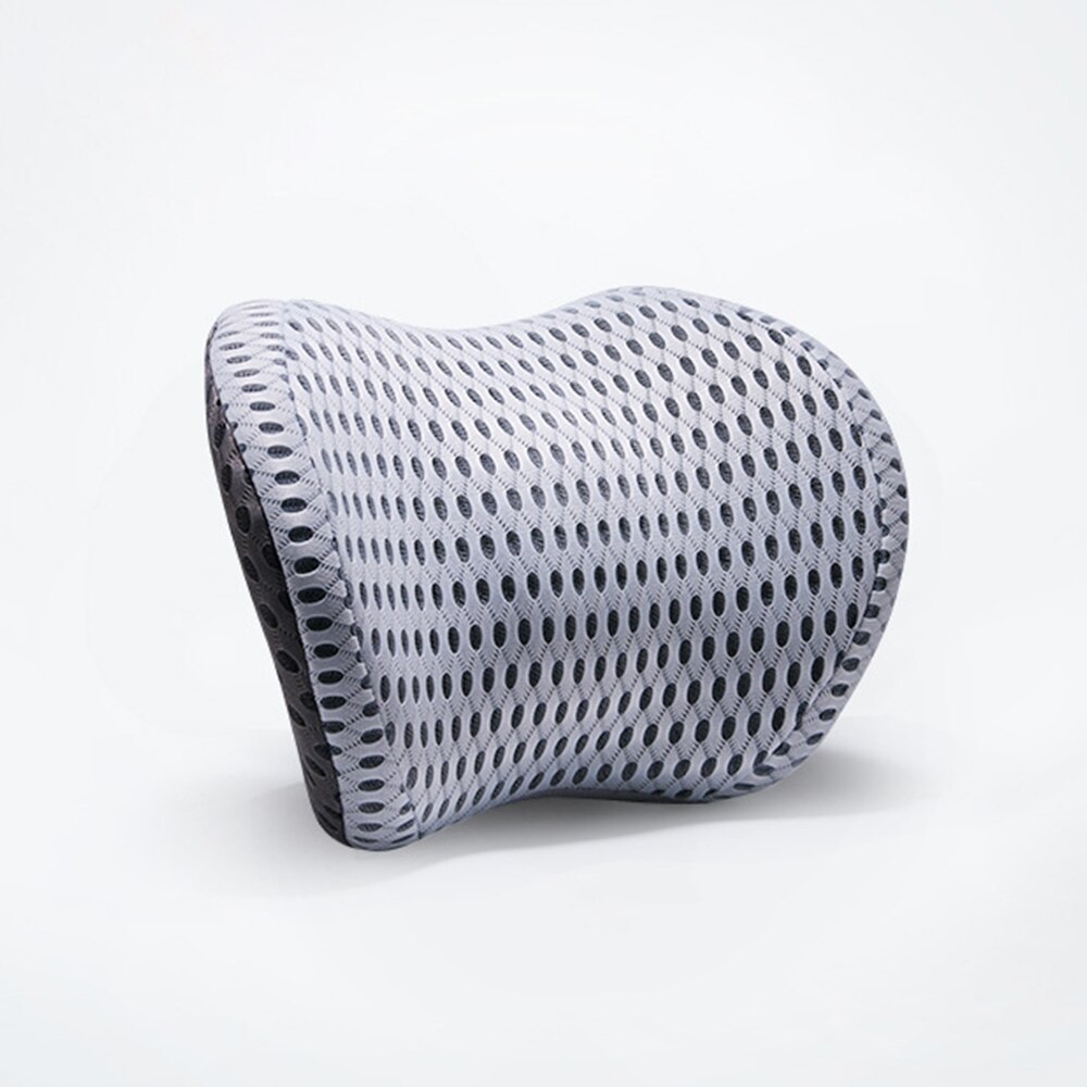 Reposacabezas de malla 4D para coche, almohada para el cuello, soporte Lumbar curvo para la espalda, transpirable, para el coche: 3