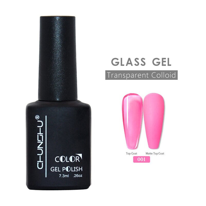 Ankomster vaktelegg semi-permanant uv gel neglelakk gjennomsiktig kolloid bløtlegging av nails art manikyr for toppstrøk 12ml gjør det selv: Glassgel -01