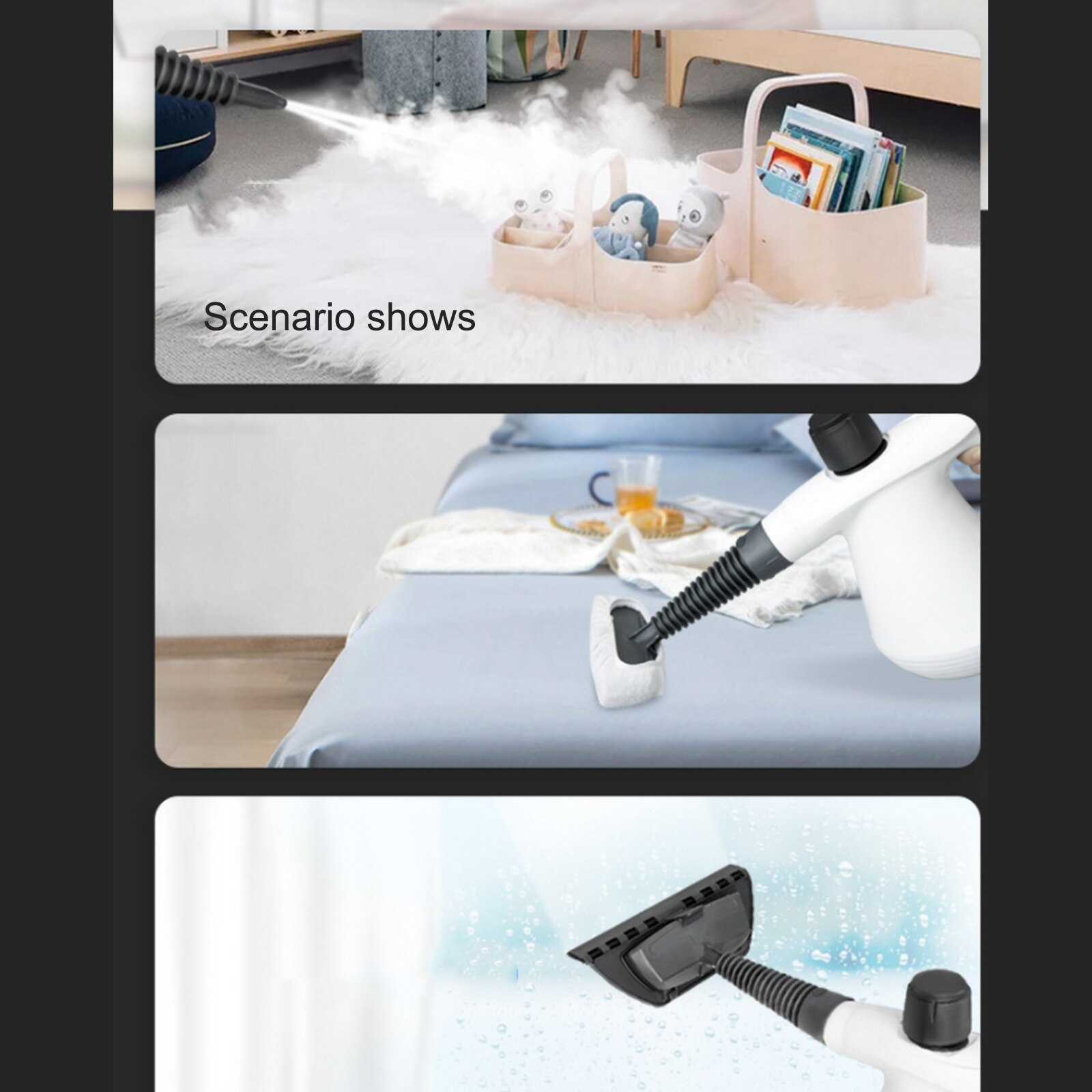 Handheld Steam Cleaner for Chemical-Free Cleaning Portable Multi-Steamer with 8 Accessories for Kitchen Bathroom Window Car Seat