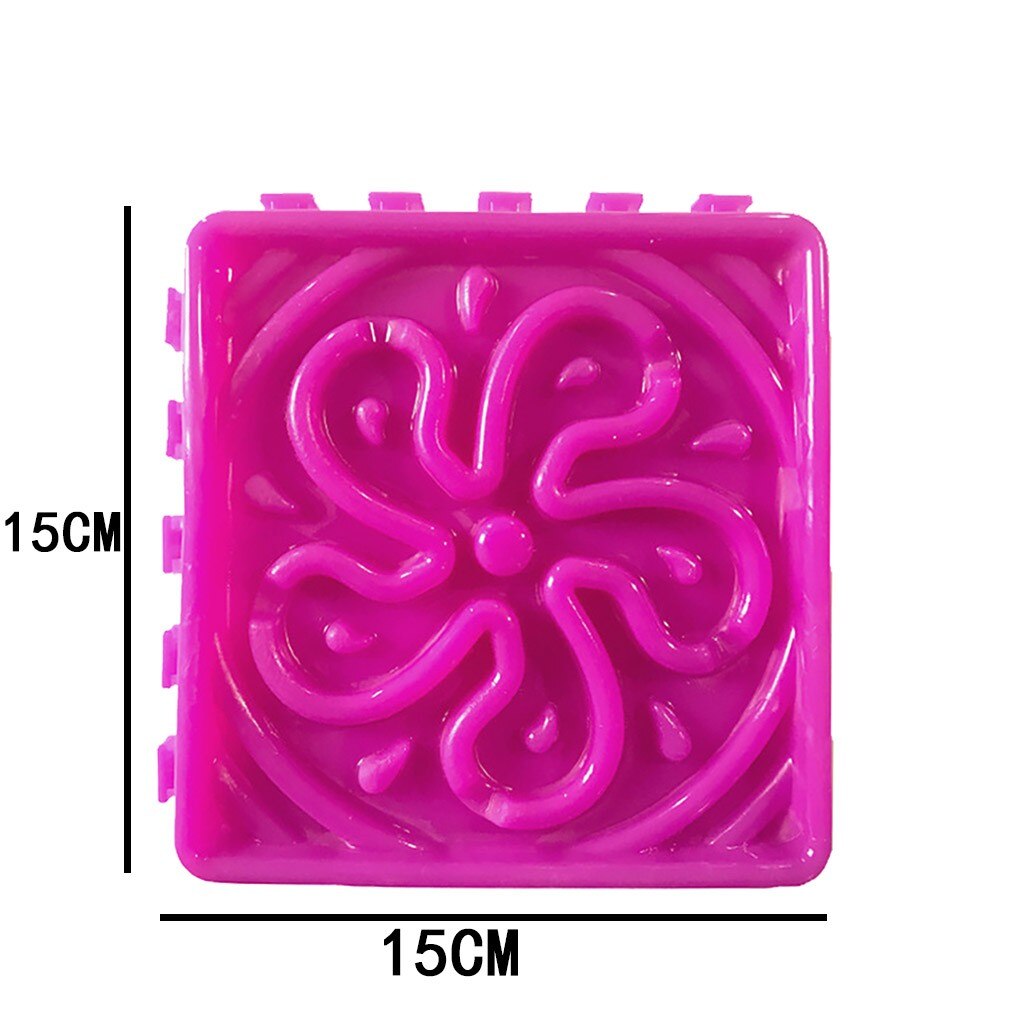 Pet dinner plate Dog Licking Food Plate Slow Food Anti-Choke with 4 suction cups Distracting 15X15X2cm improve digestion#7.3