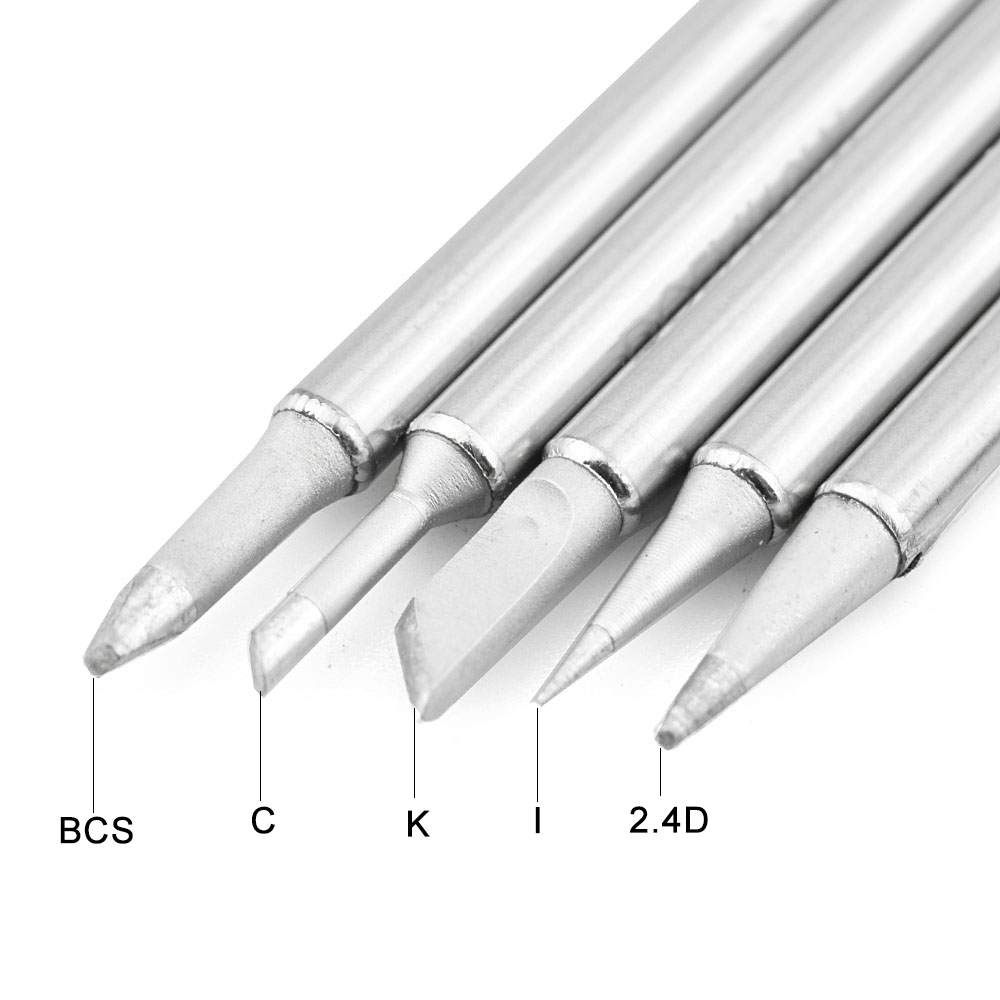 NEWACALOX USB 10W DC 5V Soldering Iron 5pc Stainless Steel Welding Tips I/K/BCS/2C/2.4D Special for PX-988USB Soldering Iron