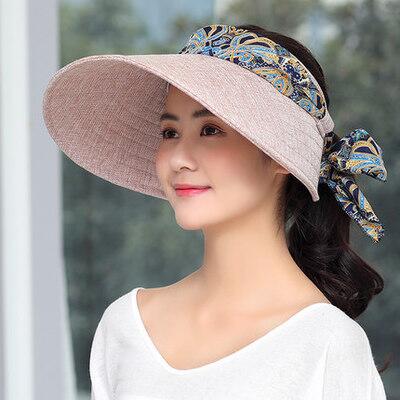 Ozyc naisten kesähatut naisille chapeu feminino visiirit lippis aurinko kokoontaitettava anti-uv hattu rantahatut naisille: 7