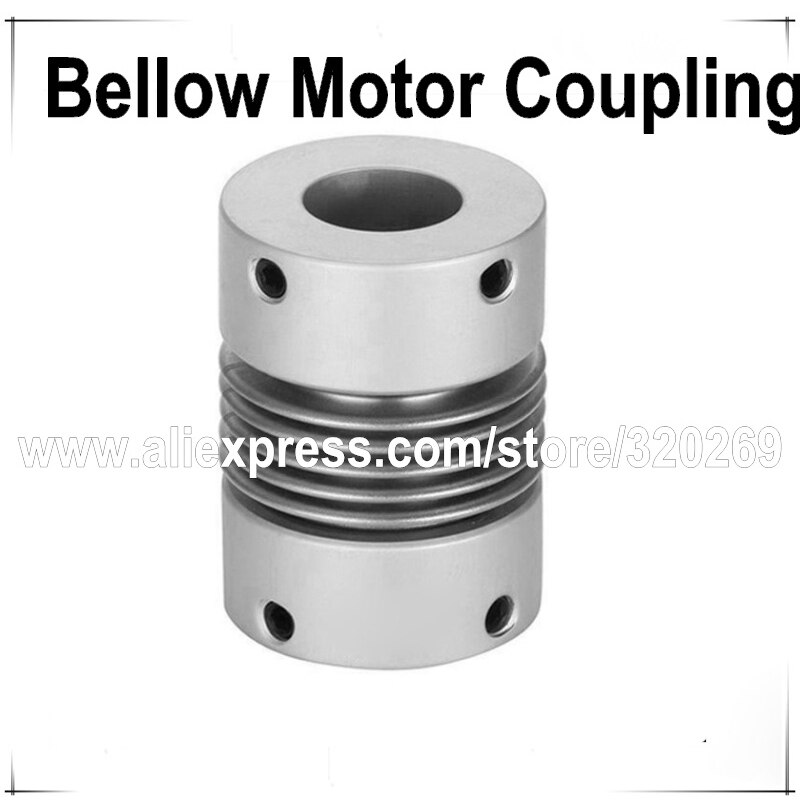 CNC Zero-Backlash Bellows Servo Motor Coupling D16 5 6 6.35 7 8 Mm CNC 1/4&quot; Set Screw