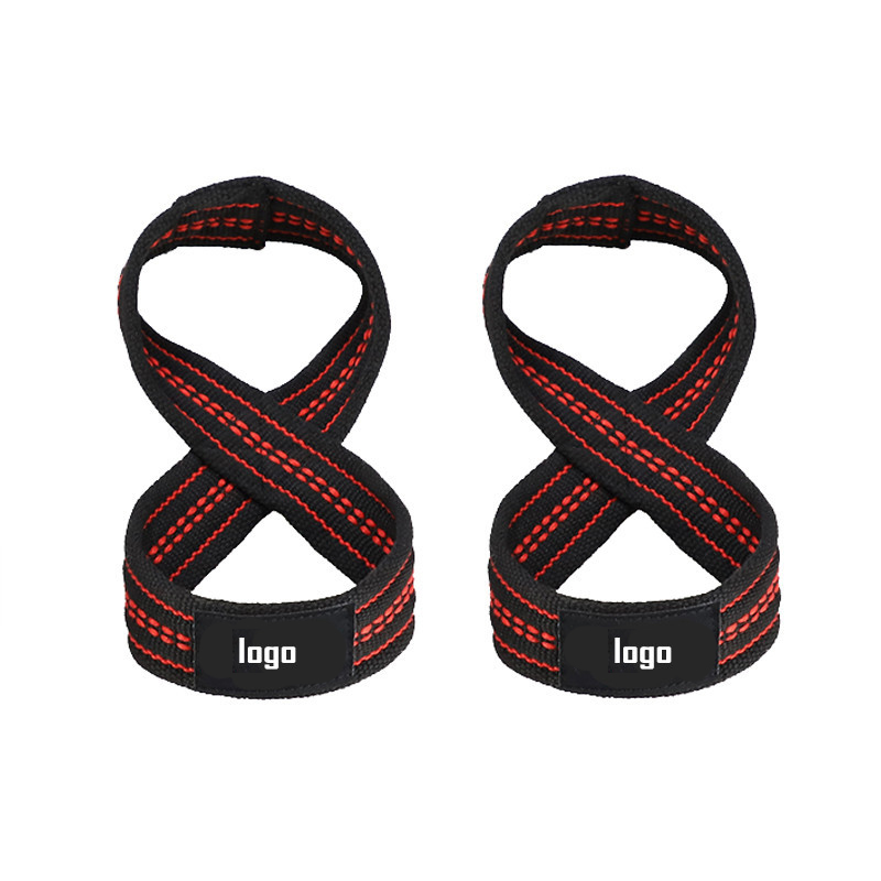 1 Pair Figure 8 Weight Lifting Straps Dead Lift Wrist Strap for Pull-ups Horizontal Bar Powerlifting Gym Fitness Equipment