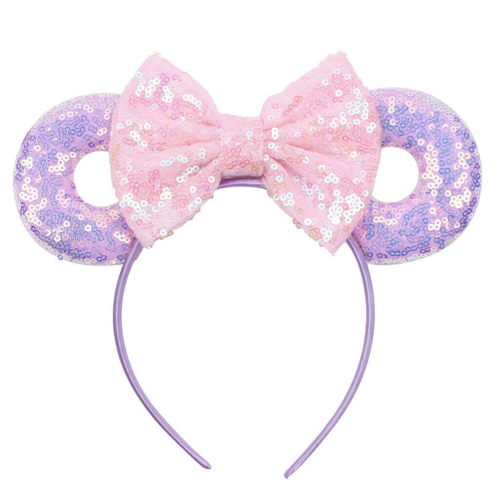 Meisje Kid Haar Hoepel Band Donut Muis Oren Boog Knoop Party Accessoires Hoofdband: 8
