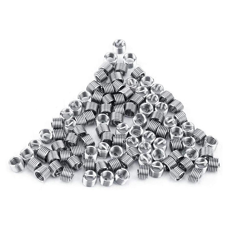 100Pcs Wire Insert Thread, M4 Heli Coil Thread Repair Stainless Steel SS304 Thread Insert Coiled Wire Insert (M40.71.5D)
