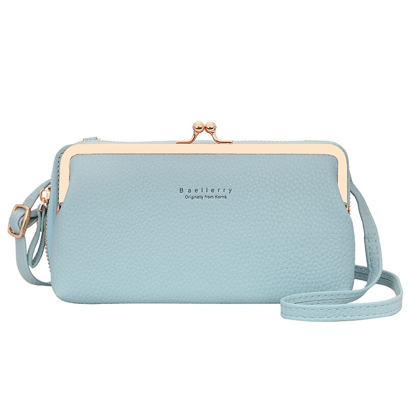 neue Frauen Schulter Taschen Pu Leder Weibliche Große Kapazität Handtaschen Telefon Geldbörse Karte Halfter Damen Umhängetaschen: Blau