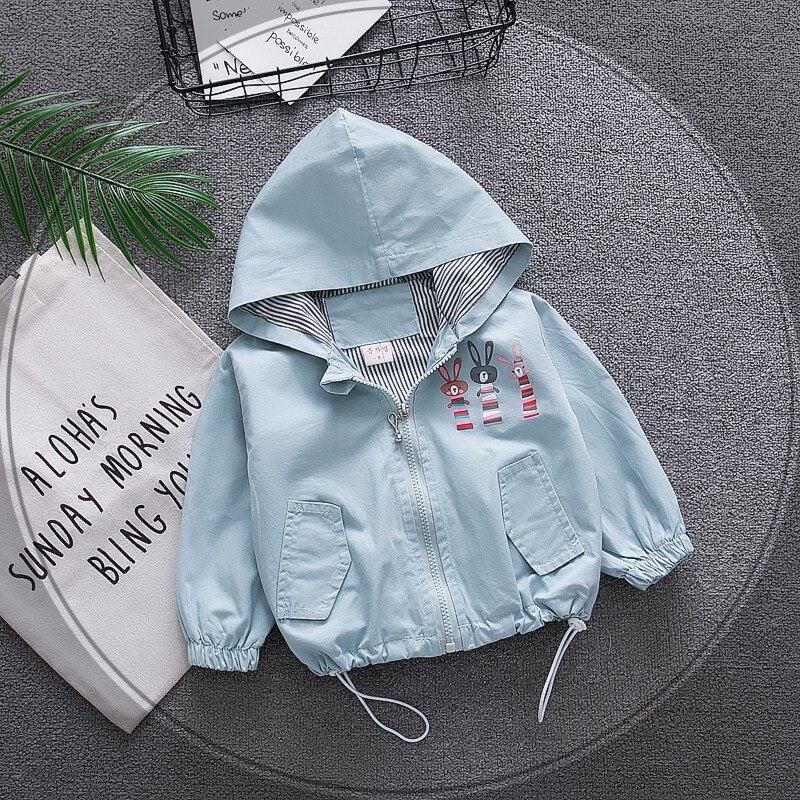 Baby Winter Jas En Najaar Meisje Jas Meisje Baby Kleding Baby Jas Cartoon Baby lange Mouw Vest: Blauw / 9m