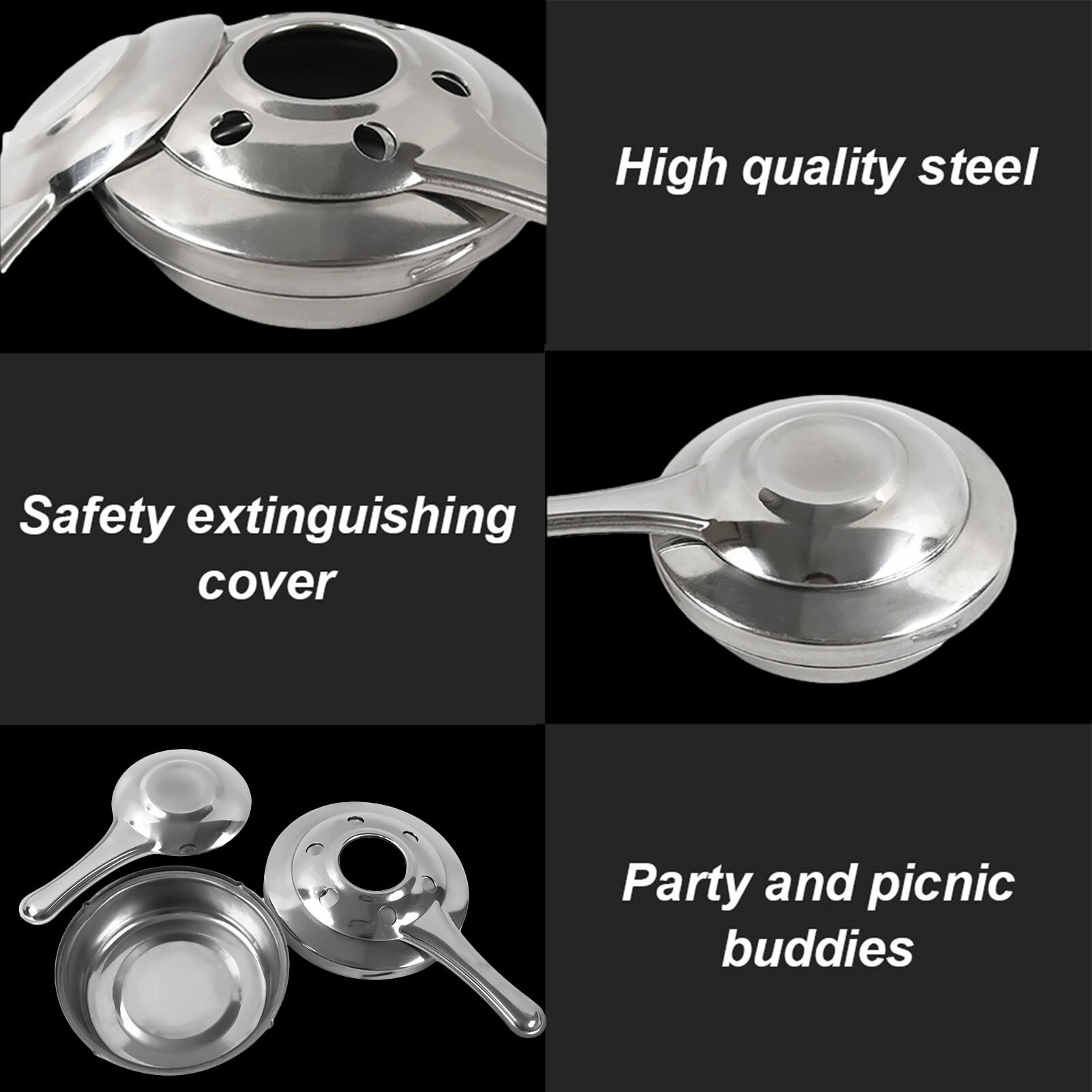 Bruciatore ad alcool in acciaio inossidabile con bruciatore portatile per fonduta