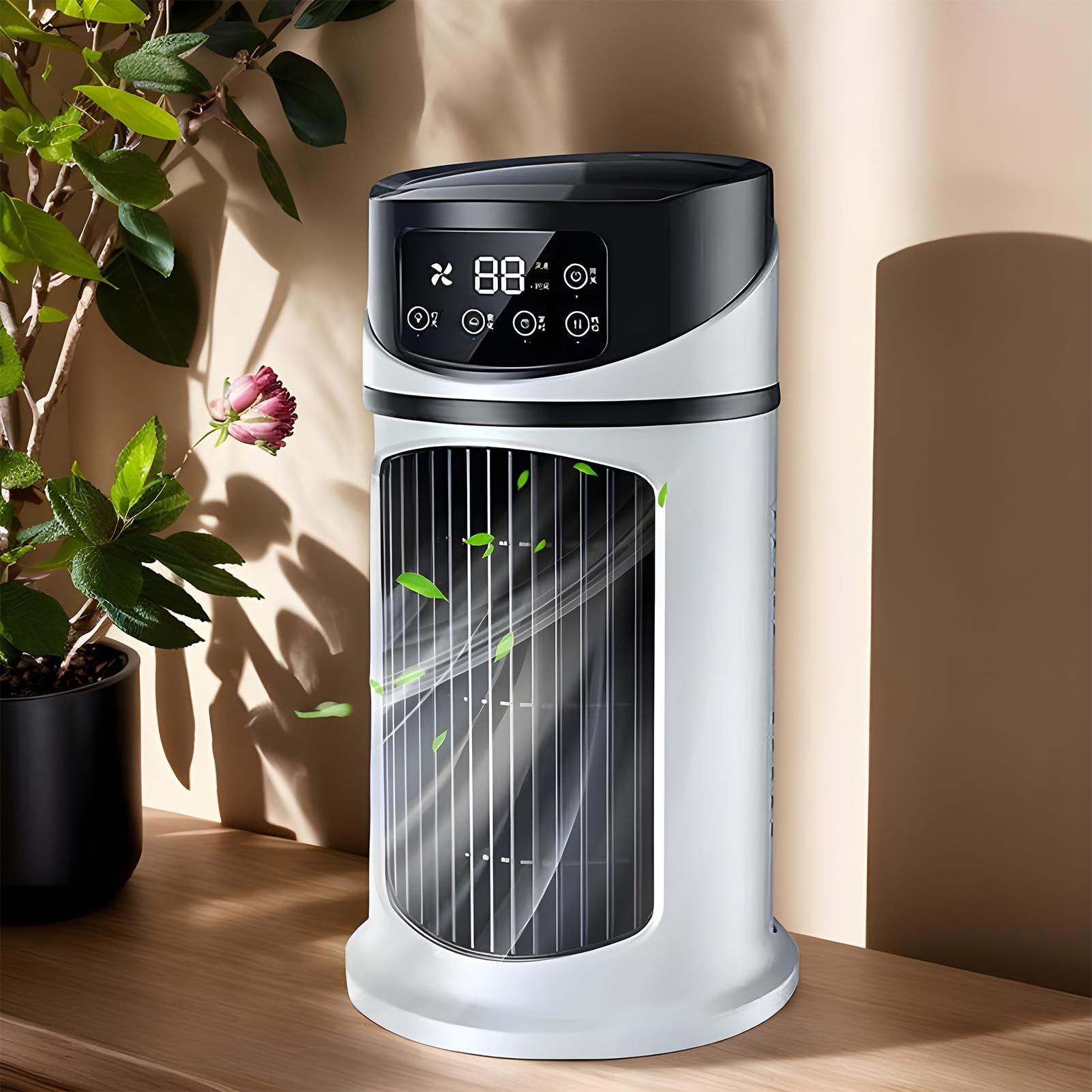 Bærbar ac-vifte kjølevifte bærbare klimaanlegg personlig fordampningskjøler med timer stille luftfukter for reiser