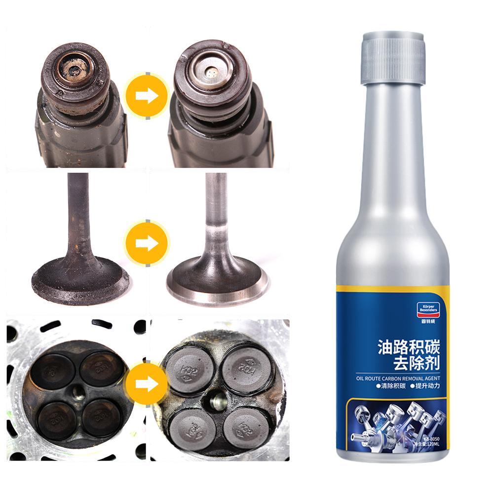 Agente de eliminación de carbono para ruta de aceite de coche, limpiador de depósito de carbono, ahorro de combustible, aditivo de gasolina, protege el motor, arandela de coche, 120ml