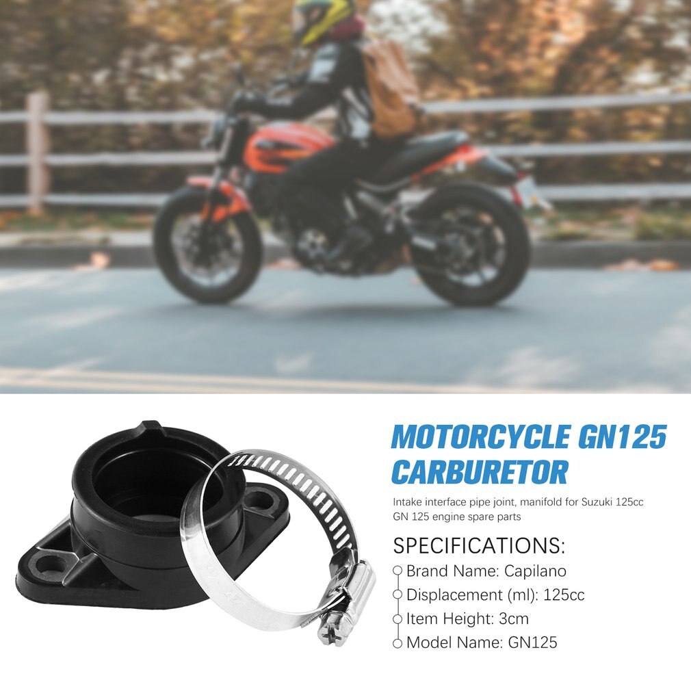 Motorcykel  gn125 karburator indsugningsgrænseflade rør led manifold til suzuki 125cc gn 125 motor reservedele