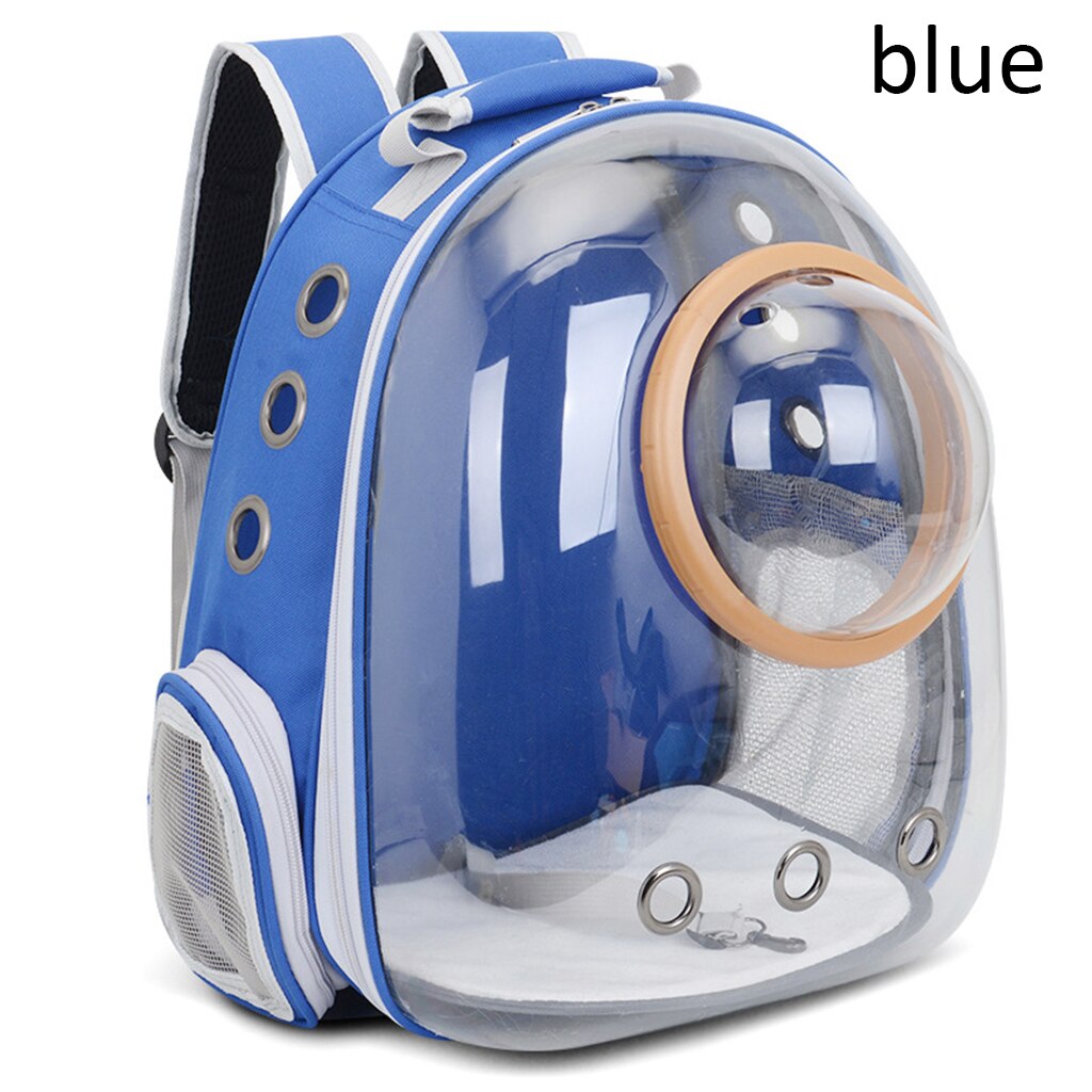 Ademend Draagbare Huisdier Draagtas Outdoor Reizen Puppy Kat Zak Transparante Ruimte Huisdier Rugzak Capsule Dierbenodigdheden FJ29: Blauw