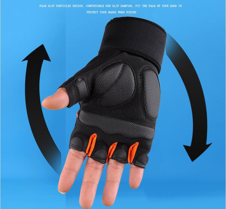 MOGEBIKE Cycling Anti-slip Anti-sweat Men Women Half Finger Gloves Breathable Anti-shock Sports Gloves MTB Bike Bicycle Glove