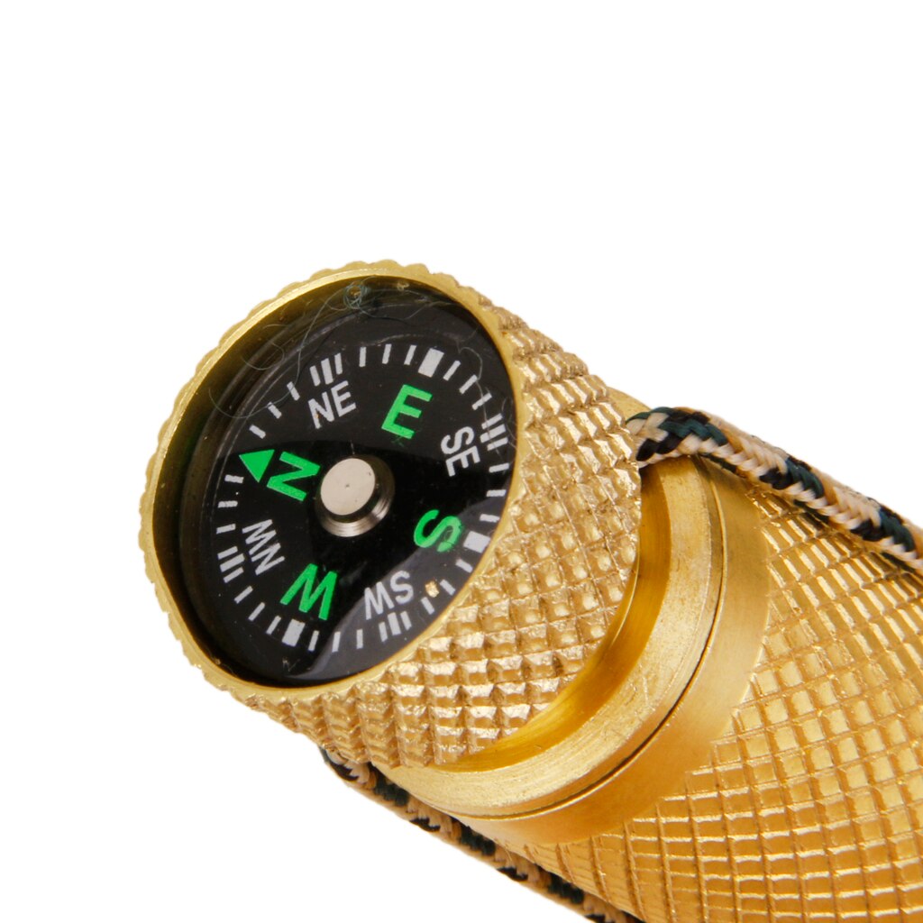 SOLID BRASS WATERPROOF MATCH CONTAINER BOX HOLDER CASE SURVIVAL COMPASS