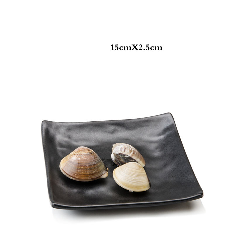 Keukengerei Set Creatieve Zwarte Food Grade Plastic Botplaat Persoonlijkheid Sushi Fruit Dessertbord Restaurant Keukenschotel