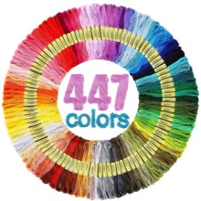 Embroidery Thread 447 Colors Embroidery Floss Cross Stitch Kit Premium Rainbow Embroidery DIY Threads Crafts Cotton Sewing Skein