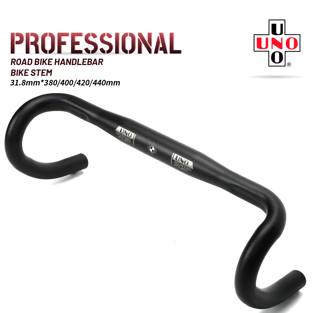 Uno Road Fietsstuur 31.8 Racefiets Stuur 380/400/420/440Mm Bicycl Gebogen Bar Geïntegreerde weg Stuur Aluminium