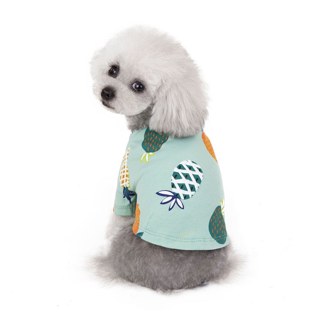 Huisdieren Hond Kleding Zomer Shirt Puppy Ananas Vest Kat T-shirt Voor Grote Kleine Honden Chihuahua Teddy S-XXL 29: Groen / XXL