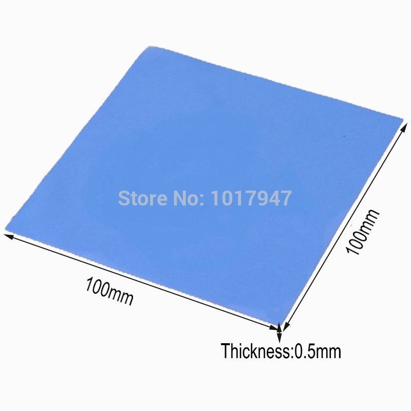 50 Pieces 100x100x0.5mm GPU CPU Heatsink Cooling Thermal Conductive Silicone Pad 0.5mm