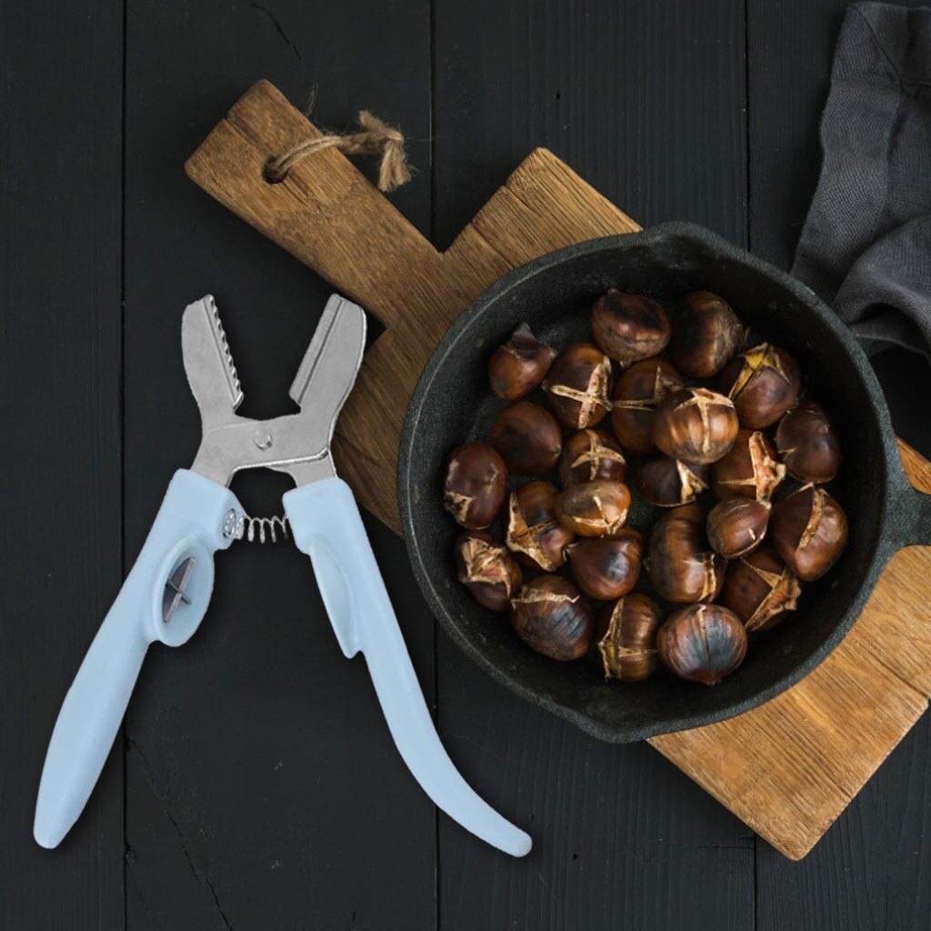 Stainless Steel Chestnut Clip Plastic Stainless Steel Walnut Clip Sheller Chestnut walnut Opener kitchen tool#20