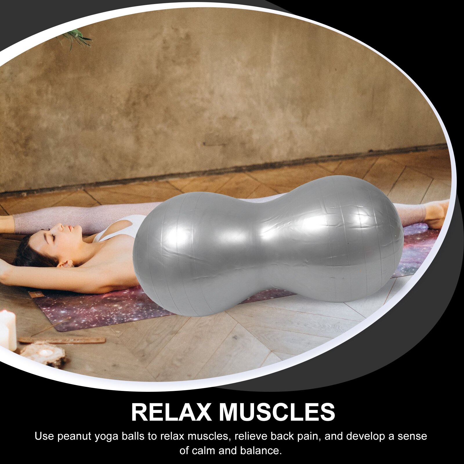 1 Set Thickened Yoga Balls Anti Burst Fitness Balls Peanut Shape Balancing Balls