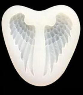 Moldes de silicona con forma de alas para joyería, moldes de silicona con forma de alas de Diablo en ángulo Kawaii: heart shape